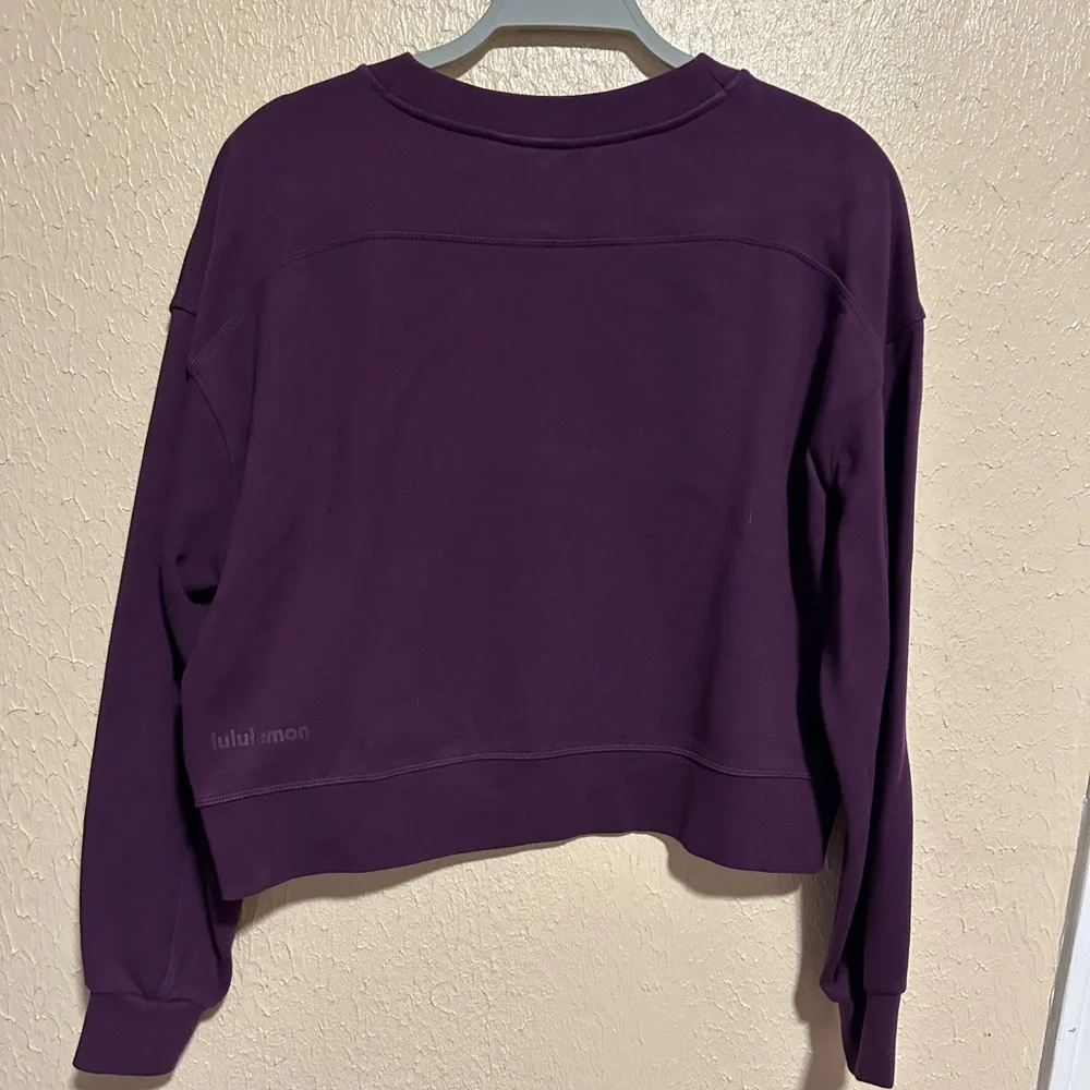 LULULEMON Oversized‎ Cropped Crew Neck Sweater Size 6